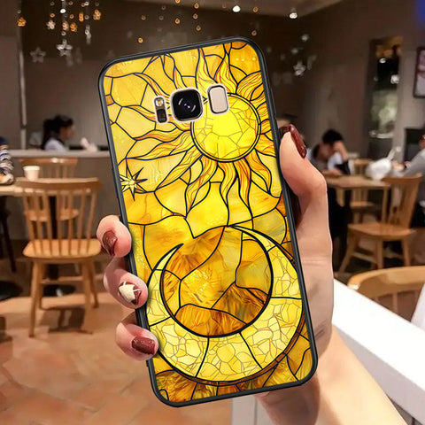 Samsung Galaxy S8 Cover - Celestial Starry Universe Series - HQ Ultra Shine Premium Infinity Glass Soft Silicon Borders Case
