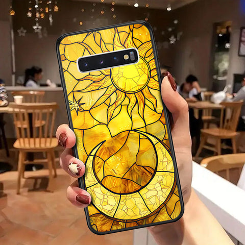 Samsung Galaxy S10 Cover - Celestial Starry Universe Series - HQ Ultra Shine Premium Infinity Glass Soft Silicon Borders Case