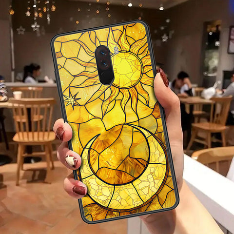 Xiaomi Pocophone F1 Cover - Celestial Starry Universe Series - HQ Ultra Shine Premium Infinity Glass Soft Silicon Borders Case