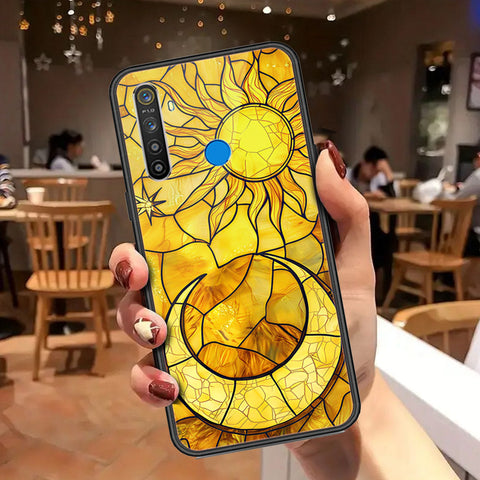 Realme 5 Cover - Celestial Starry Universe Series - HQ Ultra Shine Premium Infinity Glass Soft Silicon Borders Case