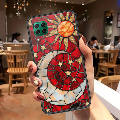 Huawei Nova 7i Cover - Celestial Starry Universe Series - HQ Ultra Shine Premium Infinity Glass Soft Silicon Borders Case