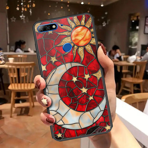Huawei Y7 Prime 2018 Cover - Celestial Starry Universe Series - HQ Ultra Shine Premium Infinity Glass Soft Silicon Borders Case