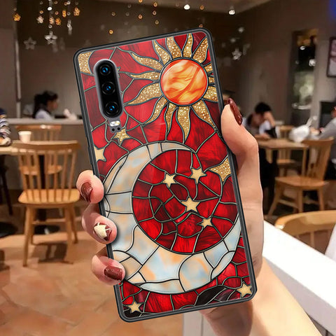 Huawei P30 Cover - Celestial Starry Universe Series - HQ Ultra Shine Premium Infinity Glass Soft Silicon Borders Case