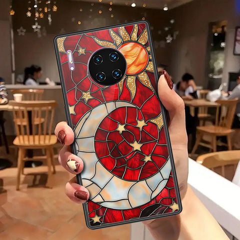 Huawei Mate 30 Pro Cover - Celestial Starry Universe Series - HQ Ultra Shine Premium Infinity Glass Soft Silicon Borders Case