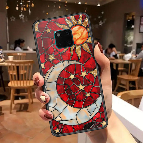 Huawei Mate 20 Pro Cover - Celestial Starry Universe Series - HQ Ultra Shine Premium Infinity Glass Soft Silicon Borders Case