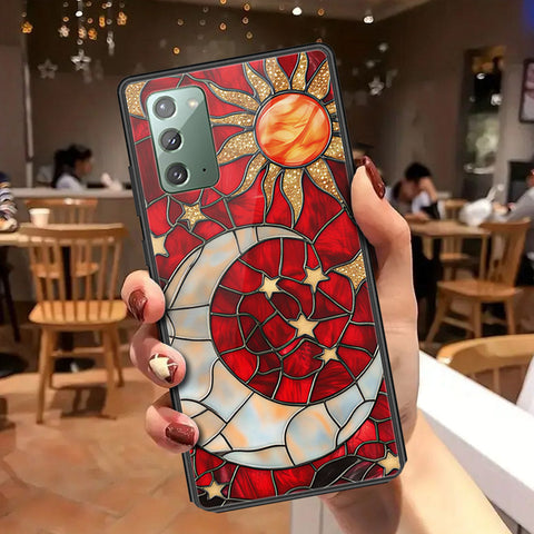 Samsung Galaxy Note 20 Cover - Celestial Starry Universe Series - HQ Ultra Shine Premium Infinity Glass Soft Silicon Borders Case