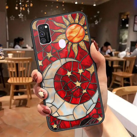 Samsung Galaxy M21 Cover - Celestial Starry Universe Series - HQ Ultra Shine Premium Infinity Glass Soft Silicon Borders Case