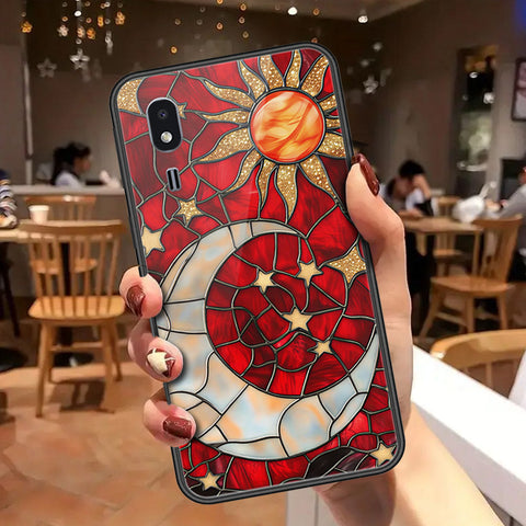 Samsung Galaxy A2 Core Cover - Celestial Starry Universe Series - HQ Ultra Shine Premium Infinity Glass Soft Silicon Borders Case