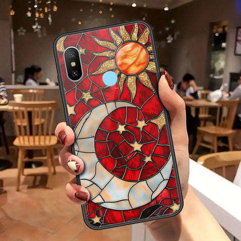 Xiaomi Mi A2 Cover - Celestial Starry Universe Series - HQ Ultra Shine Premium Infinity Glass Soft Silicon Borders Case