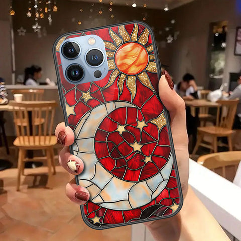 iPhone 13 Pro Max Cover - Celestial Starry Universe Series - HQ Ultra Shine Premium Infinity Glass Soft Silicon Borders Case