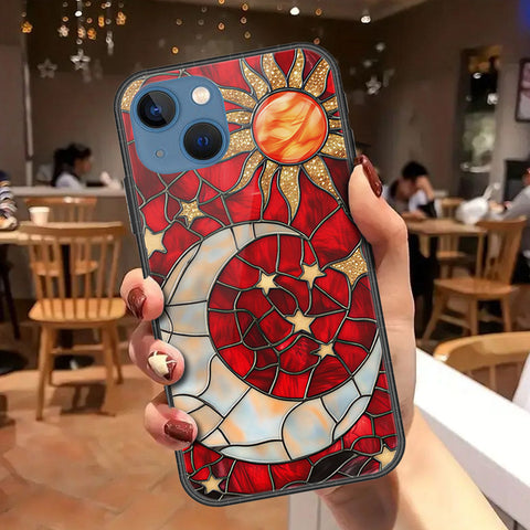 iPhone 13 Cover - Celestial Starry Universe Series - HQ Ultra Shine Premium Infinity Glass Soft Silicon Borders Case