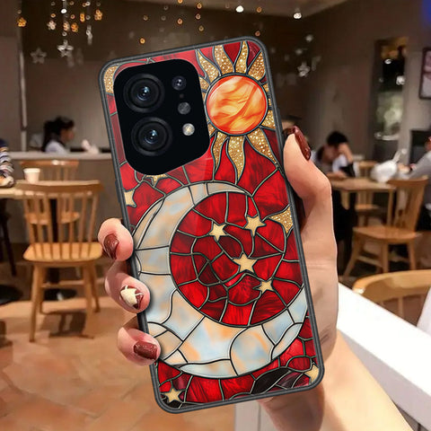 Oppo Find X5 Cover - Celestial Starry Universe Series - HQ Ultra Shine Premium Infinity Glass Soft Silicon Borders Case