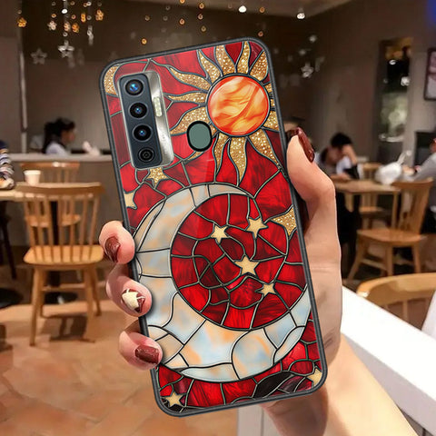 Tecno Camon 17 Cover - Celestial Starry Universe Series - HQ Ultra Shine Premium Infinity Glass Soft Silicon Borders Case