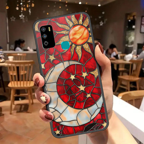 Infinix Hot 9 Play Cover - Celestial Starry Universe Series - HQ Ultra Shine Premium Infinity Glass Soft Silicon Borders Case