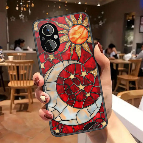 Oppo A96 Cover - Celestial Starry Universe Series - HQ Ultra Shine Premium Infinity Glass Soft Silicon Borders Case