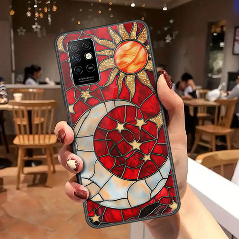 Infinix Note 8i Cover - Celestial Starry Universe Series - HQ Ultra Shine Premium Infinity Glass Soft Silicon Borders Case