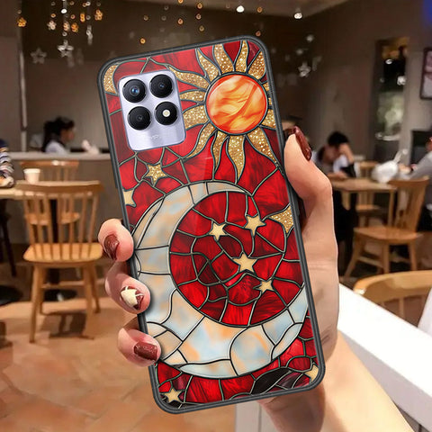 Realme 8i Cover - Celestial Starry Universe Series - HQ Ultra Shine Premium Infinity Glass Soft Silicon Borders Case