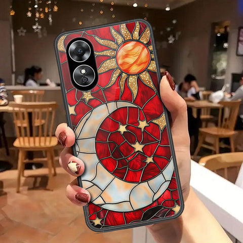 Oppo A17 Cover - Celestial Starry Universe Series - HQ Ultra Shine Premium Infinity Glass Soft Silicon Borders Case