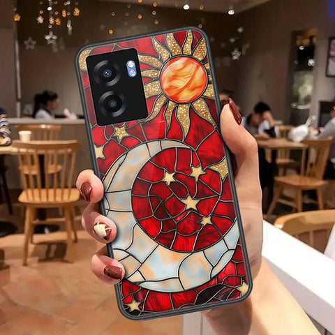 Realme Q5i Cover - Celestial Starry Universe Series - HQ Ultra Shine Premium Infinity Glass Soft Silicon Borders Case
