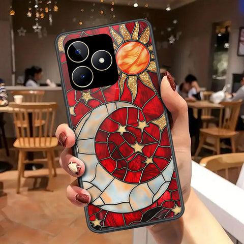 Realme C53 Cover - Celestial Starry Universe Series - HQ Ultra Shine Premium Infinity Glass Soft Silicon Borders Case