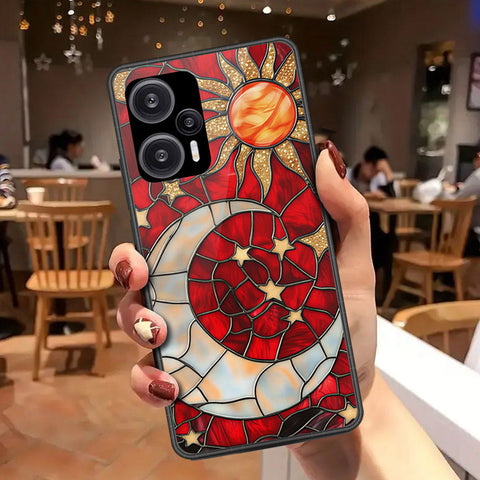 Xiaomi Redmi Note 12 Turbo Cover - Celestial Starry Universe Series - HQ Ultra Shine Premium Infinity Glass Soft Silicon Borders Case