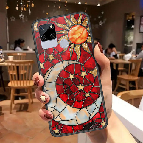 Realme C12 Cover - Celestial Starry Universe Series - HQ Ultra Shine Premium Infinity Glass Soft Silicon Borders Case