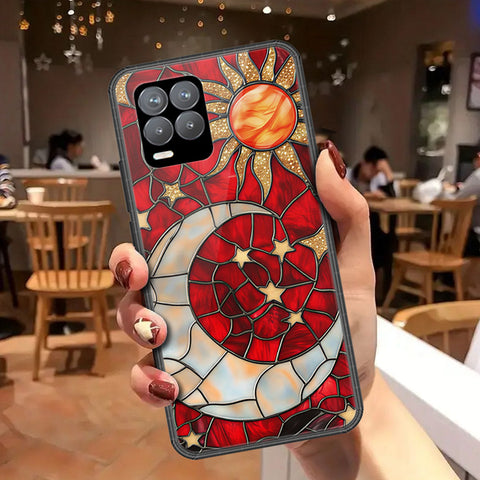 Realme 8 Cover - Celestial Starry Universe Series - HQ Ultra Shine Premium Infinity Glass Soft Silicon Borders Case