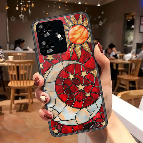 Infinix Hot 30 Cover - Celestial Starry Universe Series - HQ Ultra Shine Premium Infinity Glass Soft Silicon Borders Case