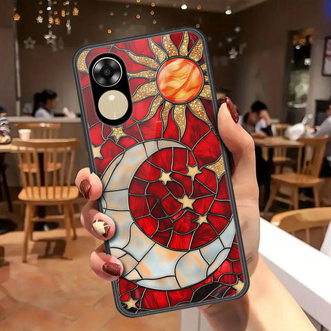 Oppo A17k Cover - Celestial Starry Universe Series - HQ Ultra Shine Premium Infinity Glass Soft Silicon Borders Case