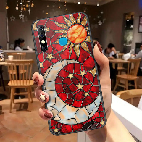 Infinix Hot 8 Cover - Celestial Starry Universe Series - HQ Ultra Shine Premium Infinity Glass Soft Silicon Borders Case