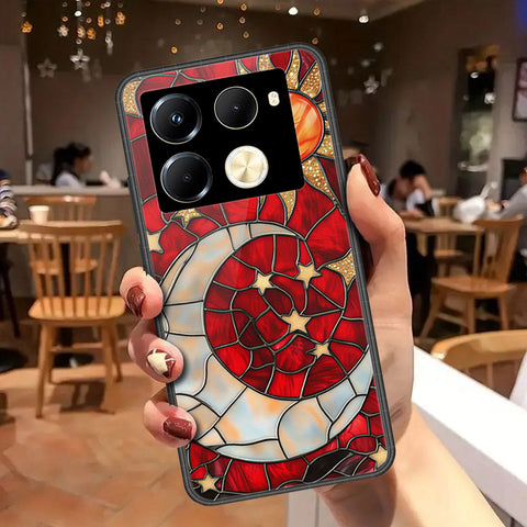 Infinix Note 40 Pro Cover - Celestial Starry Universe Series - HQ Ultra Shine Premium Infinity Glass Soft Silicon Borders Case