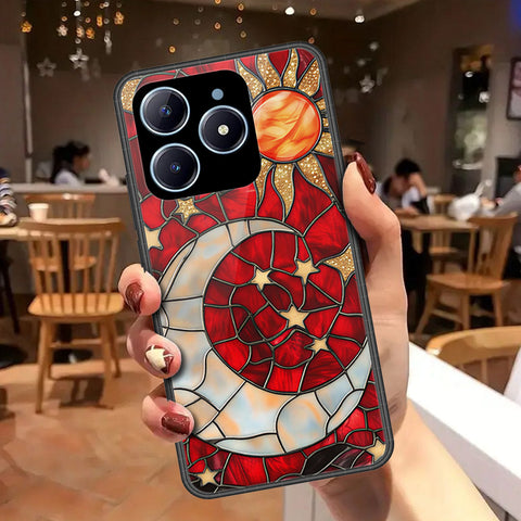 Realme C61 Cover - Celestial Starry Universe Series - HQ Ultra Shine Premium Infinity Glass Soft Silicon Borders Case