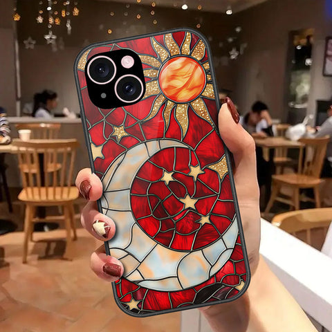 iPhone 15 Plus Cover - Celestial Starry Universe Series - HQ Ultra Shine Premium Infinity Glass Soft Silicon Borders Case