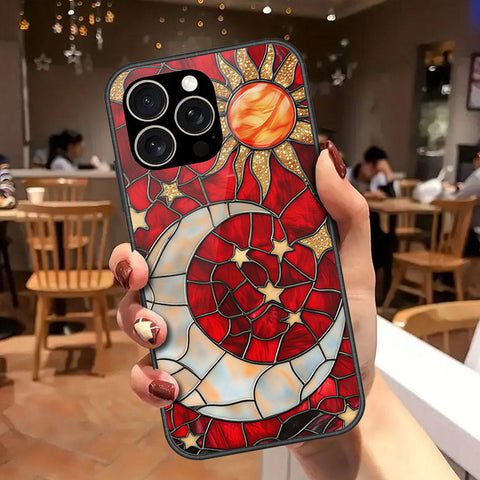 IPhone 15 Pro Cover - Celestial Starry Universe Series - HQ Ultra Shine Premium Infinity Glass Soft Silicon Borders Case
