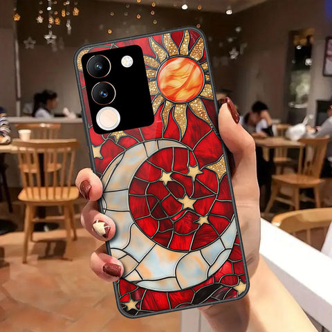 Vivo V29e Cover - Celestial Starry Universe Series - HQ Ultra Shine Premium Infinity Glass Soft Silicon Borders Case