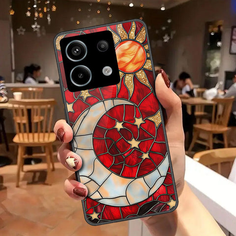 Xiaomi Redmi Note 13 Pro 4G Cover - Celestial Starry Universe Series - HQ Ultra Shine Premium Infinity Glass Soft Silicon Borders Case