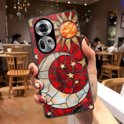 Oppo Reno 11 5G Cover - Celestial Starry Universe Series - HQ Ultra Shine Premium Infinity Glass Soft Silicon Borders Case