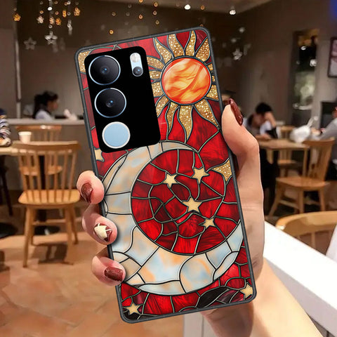Vivo V29 Cover - Celestial Starry Universe Series - HQ Ultra Shine Premium Infinity Glass Soft Silicon Borders Case