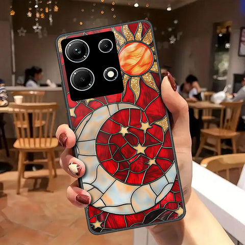 Infinix Note 30 Cover - Celestial Starry Universe Series - HQ Ultra Shine Premium Infinity Glass Soft Silicon Borders Case