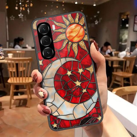 Infinix Hot 60 Cover - Celestial Starry Universe Series - HQ Ultra Shine Premium Infinity Glass Soft Silicon Borders Case