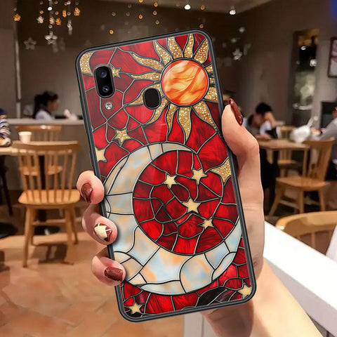 Samsung Galaxy A30 Cover - Celestial Starry Universe Series - HQ Ultra Shine Premium Infinity Glass Soft Silicon Borders Case