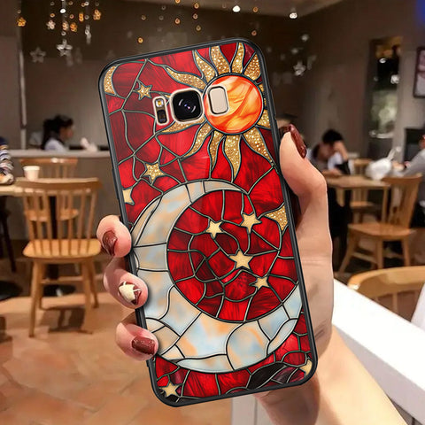 Samsung Galaxy S8 Plus Cover - Celestial Starry Universe Series - HQ Ultra Shine Premium Infinity Glass Soft Silicon Borders Case