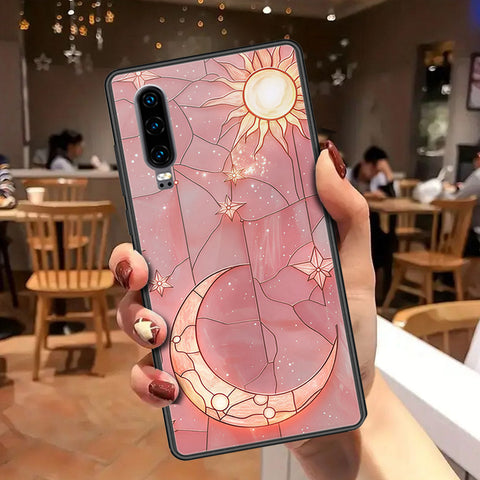 Huawei P30 Cover - Celestial Starry Universe Series - HQ Ultra Shine Premium Infinity Glass Soft Silicon Borders Case