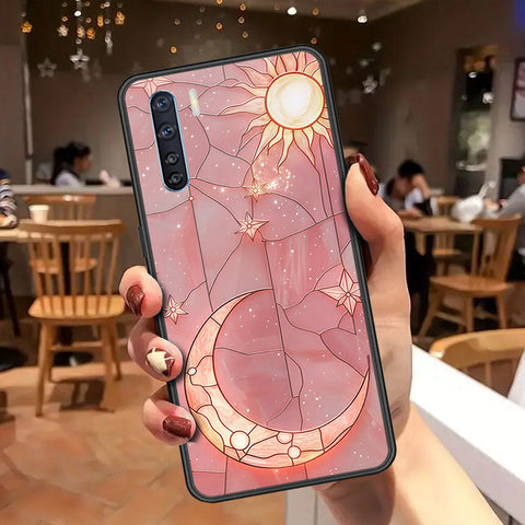 Oppo F15 Cover - Celestial Starry Universe Series - HQ Ultra Shine Premium Infinity Glass Soft Silicon Borders Case