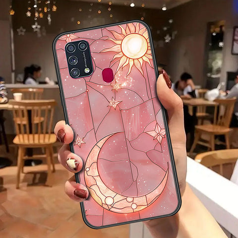 Samsung Galaxy M31 Cover - Celestial Starry Universe Series - HQ Ultra Shine Premium Infinity Glass Soft Silicon Borders Case