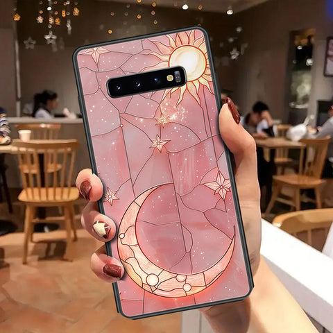 Samsung Galaxy S10 Plus Cover - Celestial Starry Universe Series - HQ Ultra Shine Premium Infinity Glass Soft Silicon Borders Case