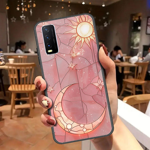 Vivo Y20i Cover - Celestial Starry Universe Series - HQ Ultra Shine Premium Infinity Glass Soft Silicon Borders Case