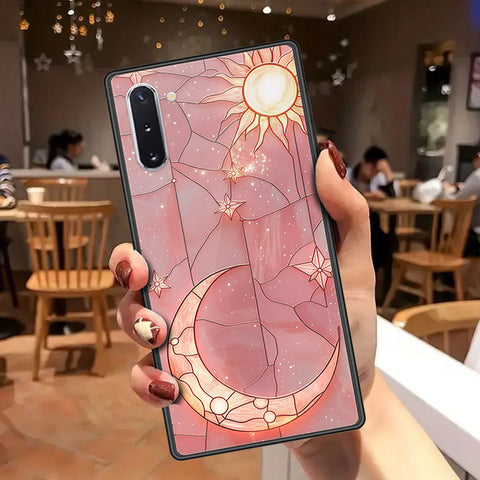 Samsung Galaxy Note 10 Cover - Celestial Starry Universe Series - HQ Ultra Shine Premium Infinity Glass Soft Silicon Borders Case