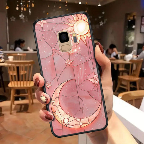 Samsung Galaxy S9 Cover - Celestial Starry Universe Series - HQ Ultra Shine Premium Infinity Glass Soft Silicon Borders Case