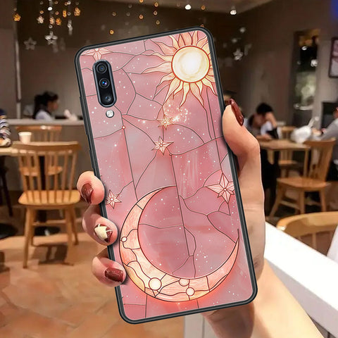 Samsung Galaxy A70 Cover - Celestial Starry Universe Series - HQ Ultra Shine Premium Infinity Glass Soft Silicon Borders Case